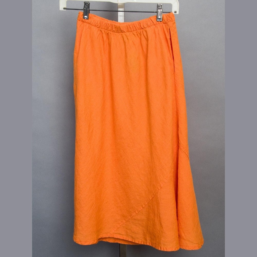 Flax linen skirt P NWOT midi spring summer